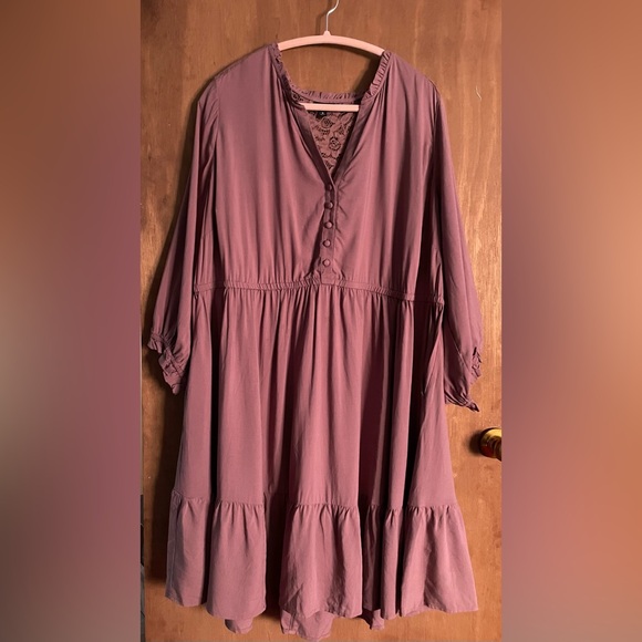 Torrid Dusty Rose Long Sleeve Dress - Picture 3 of 6